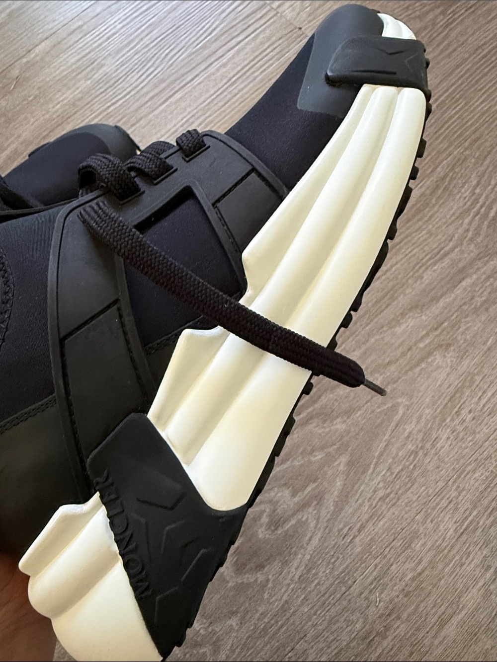NIB- Authentic Moncler Sneakers Authenticity Card, Dust Bags- Lunarove Size 8.5 - Picture 5 of 11